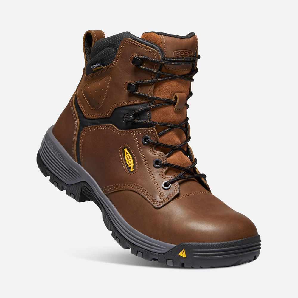 Cizme Keen Romania Barbati Maro Chicago 6\" Waterproof (Soft Toe) 9143-PISUM